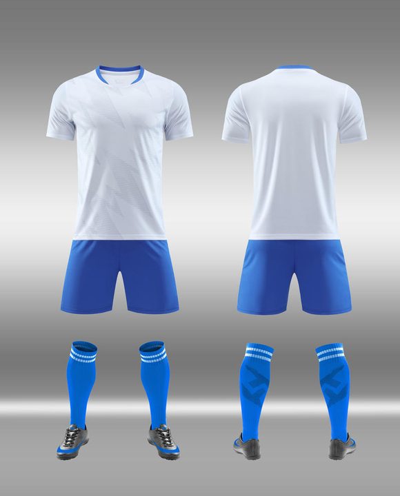 Maglia da calcio a maniche corte con girocollo con righe – COMBO 2