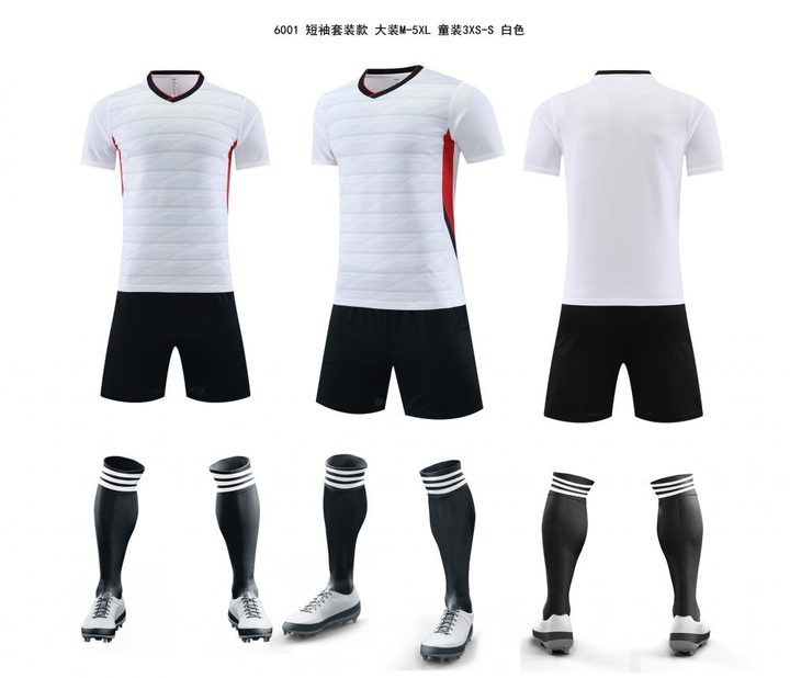 Maglia da calcio a maniche corte con scollo a V con righe – COMBO 6