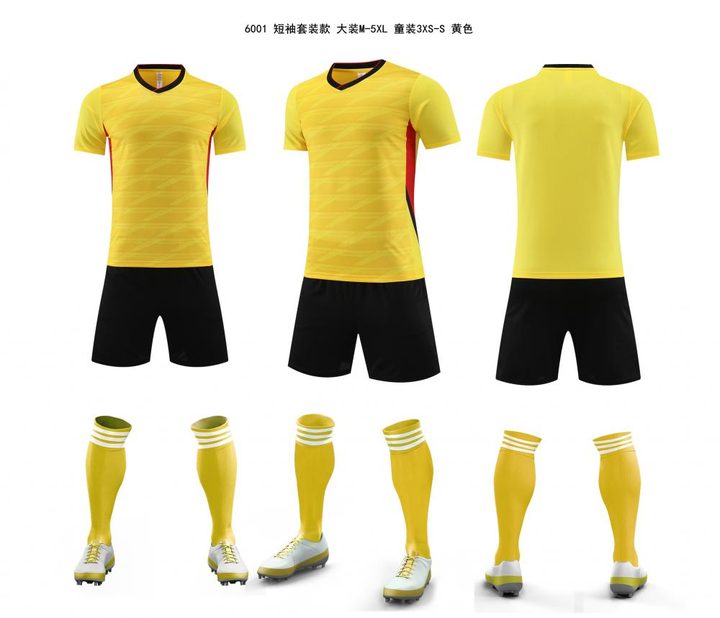 Maglia da calcio a maniche corte con scollo a V con righe – COMBO 1