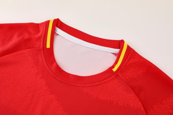 Camiseta de fútbol de manga corta con cuello redondo con rayas – DETAIL 1