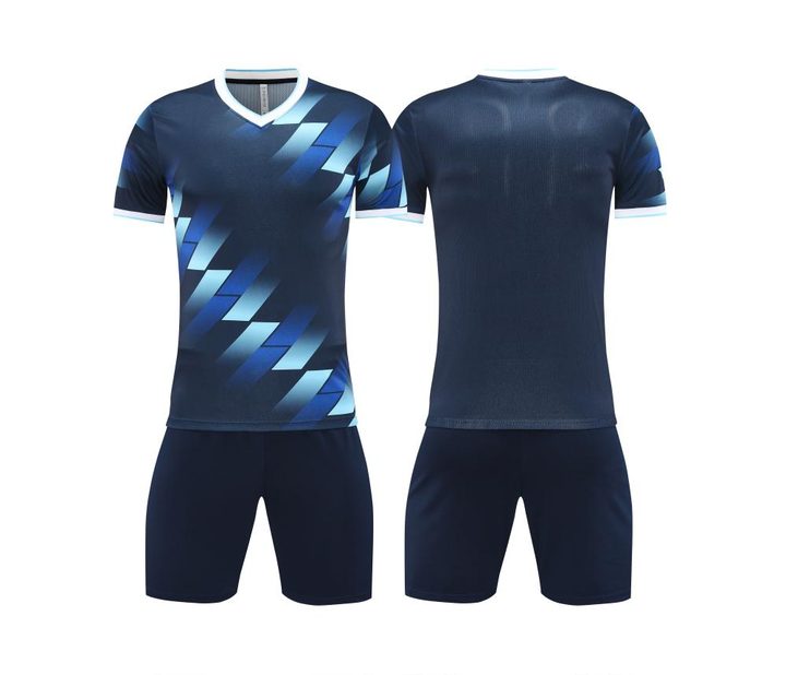 Tricou de fotbal, cu mânecă scurtă, cu decolteu în V și cu degrade – COMBO 7