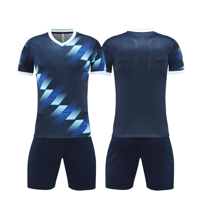 Tricou de fotbal, cu mânecă scurtă, cu decolteu în V și cu degrade – COMBO 5