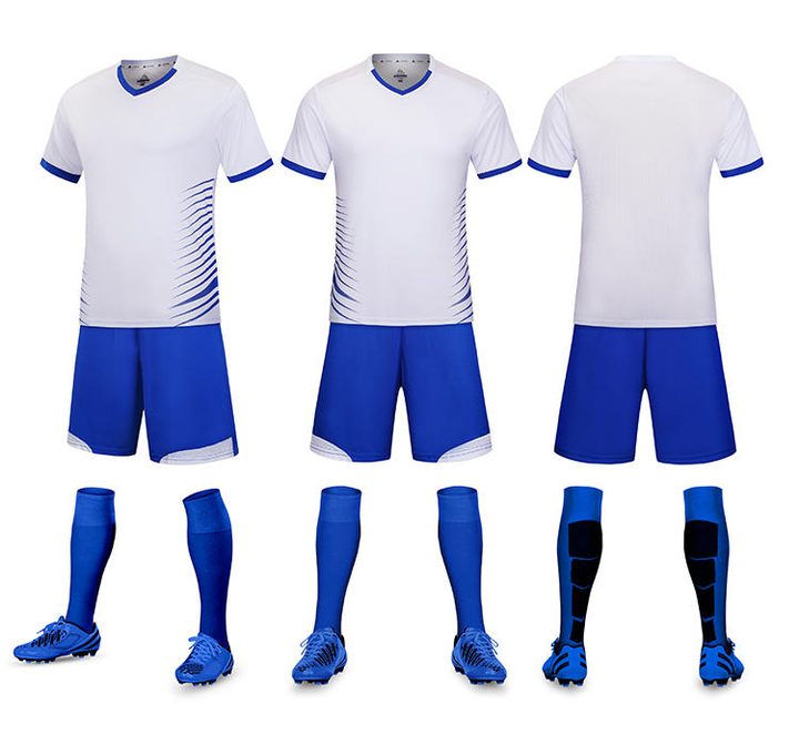 Maglia da calcio a maniche corte con scollo a V con righe – COMBO 6
