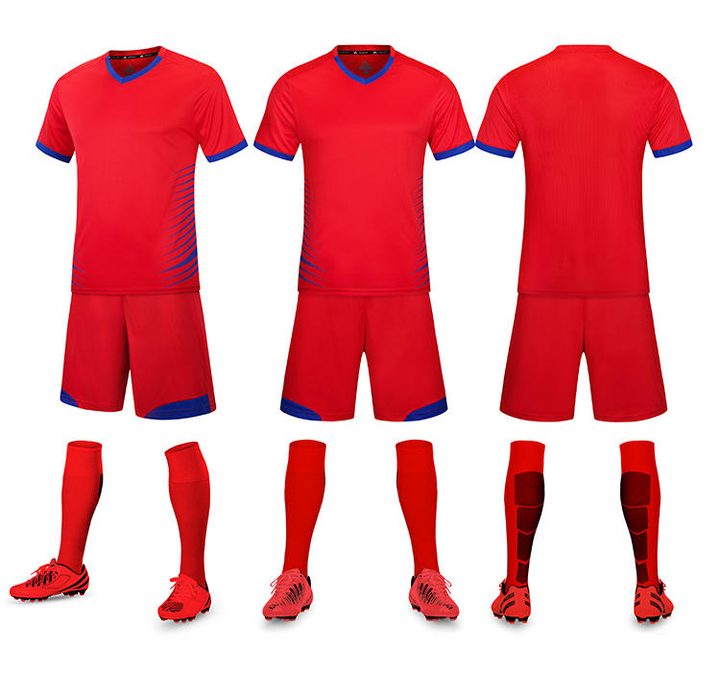 Maglia da calcio a maniche corte con scollo a V con righe – COMBO 5