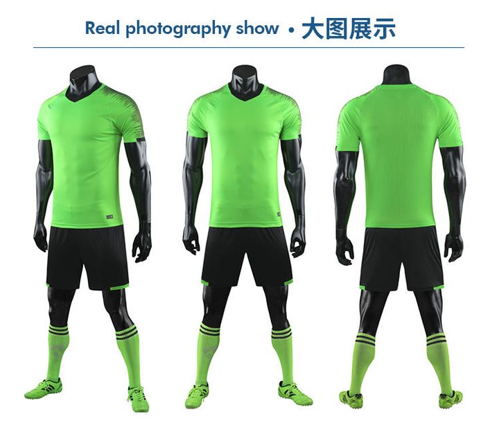 V-neck Short Sleeve Striped Soccer Jersey – COMBO 1