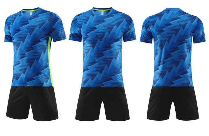 Tricou de fotbal, cu mânecă scurtă, cu decolteu rotund și cu degrade – COMBO 5