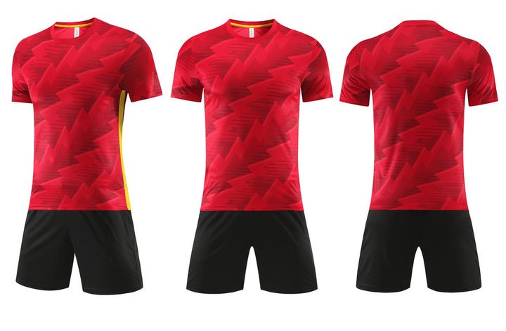Tricou de fotbal, cu mânecă scurtă, cu decolteu rotund și cu degrade – COMBO 6