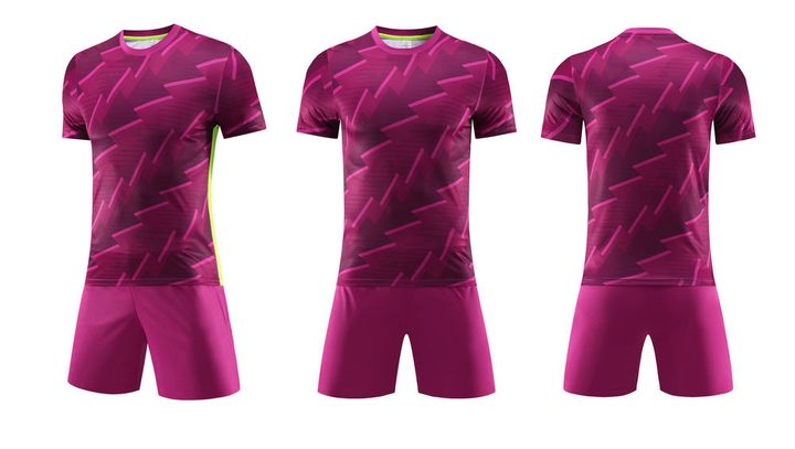 Tricou de fotbal, cu mânecă scurtă, cu decolteu rotund și cu degrade – COMBO 4