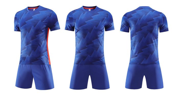 Tricou de fotbal, cu mânecă scurtă, cu decolteu rotund și cu degrade – COMBO 3