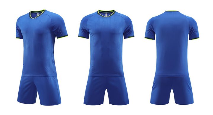 Camiseta de fútbol de manga corta con cuello en V con rayas – COMBO 4