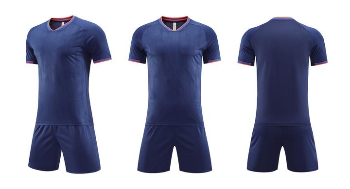 Camiseta de fútbol de manga corta con cuello en V con rayas – COMBO 3
