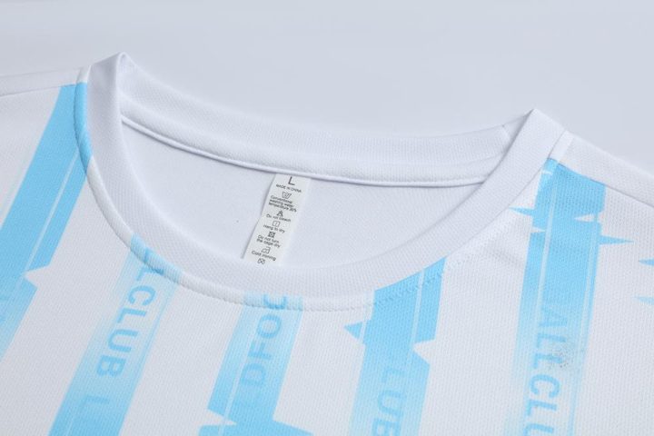 Camisa de futebol de manga curta com gola careca com listras – DETAIL 1