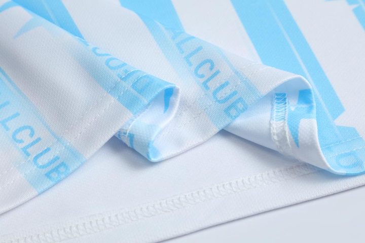 Camisa de futebol de manga curta com gola careca com listras – DETAIL 3