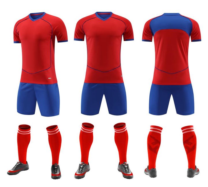V-neck Short Sleeve Gradient Soccer Jersey – COMBO 4