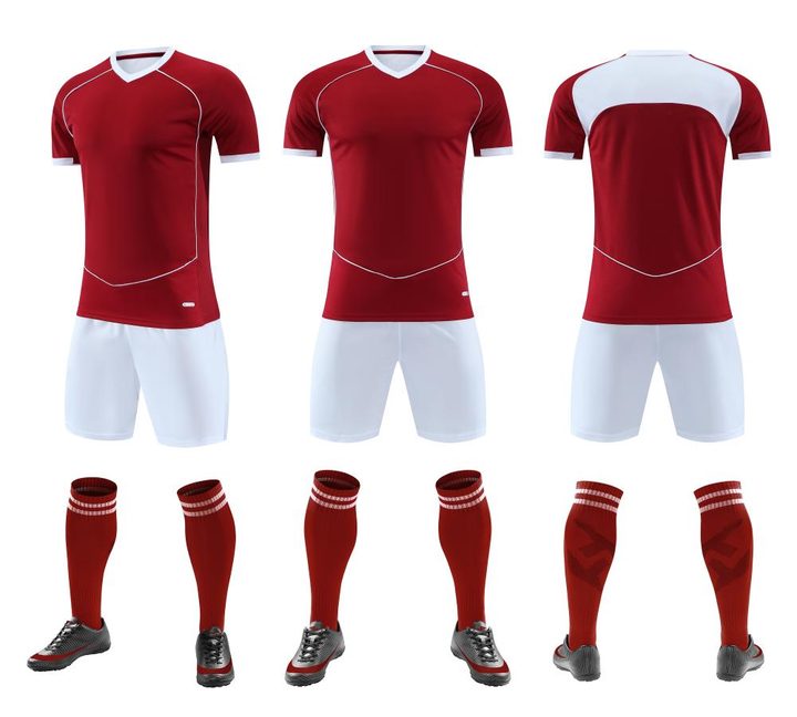 V-neck Short Sleeve Gradient Soccer Jersey – COMBO 6