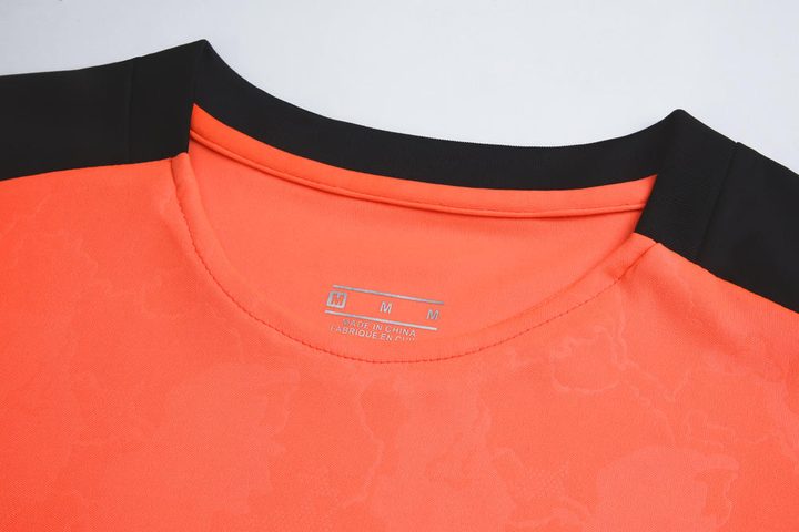 Crew-neck Short Sleeve Color-block Soccer Jersey – DETAIL 1