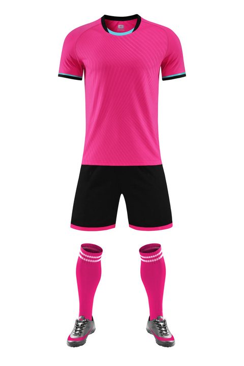 Maglia da calcio a maniche corte con girocollo con righe – FRONT 8