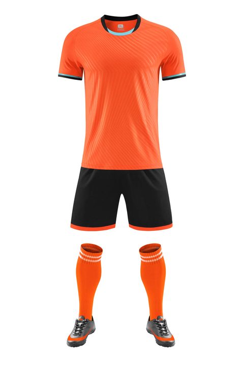 Maglia da calcio a maniche corte con girocollo con righe – FRONT 7