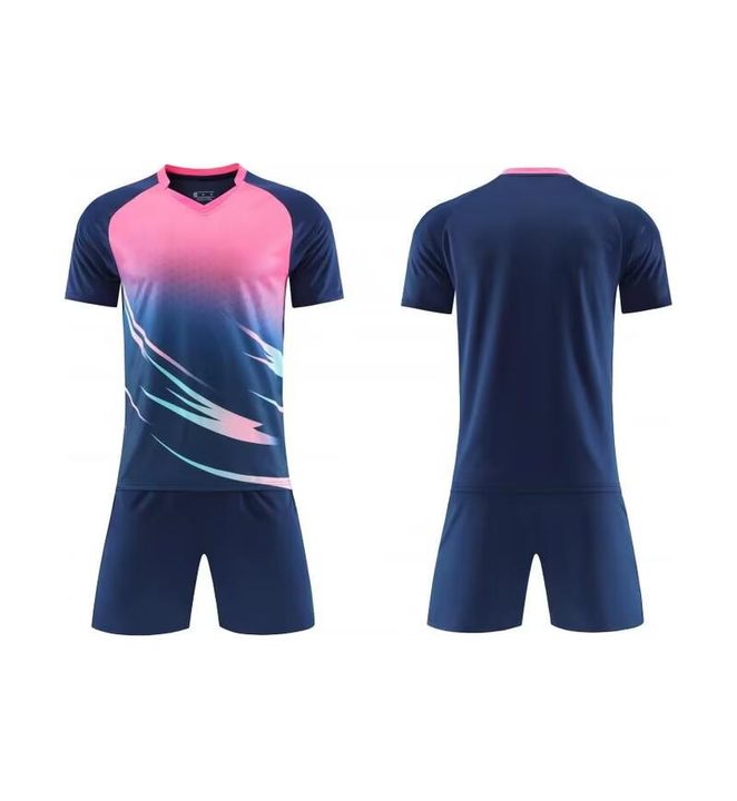 Camiseta de fútbol de manga corta con cuello en V con degradado – COMBO 4
