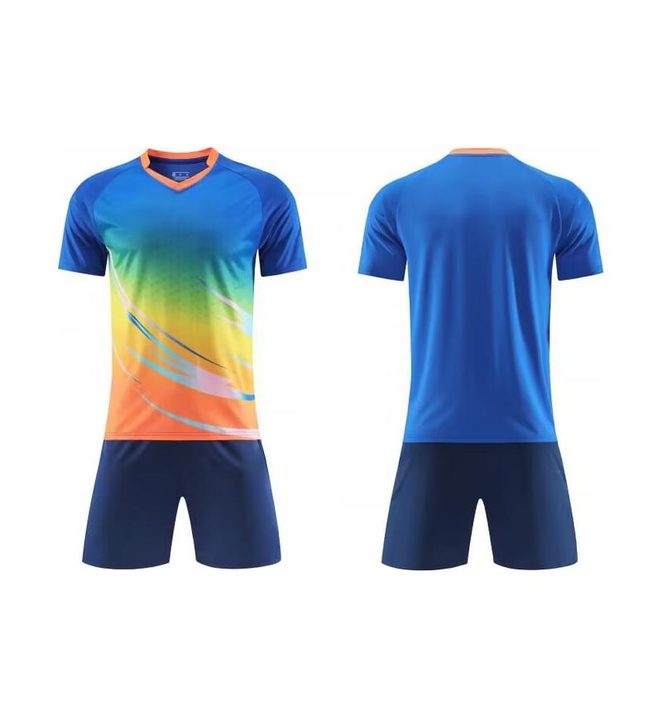 Camiseta de fútbol de manga corta con cuello en V con degradado – COMBO 5