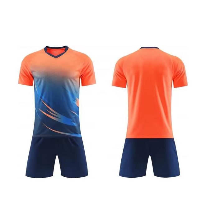 Camiseta de fútbol de manga corta con cuello en V con degradado – COMBO 6