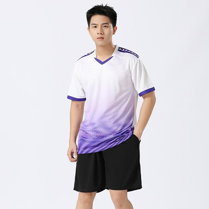 V-neck Short Sleeve Gradient Soccer Jersey – MODEL 2