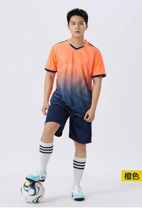 V-neck Short Sleeve Gradient Soccer Jersey – MODEL 5