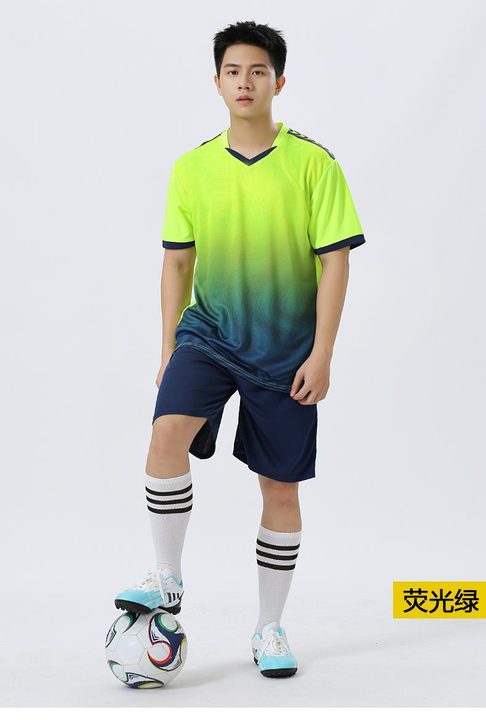 V-neck Short Sleeve Gradient Soccer Jersey – MODEL 3