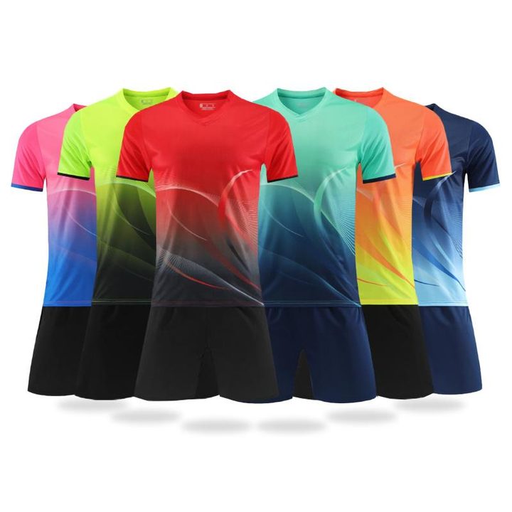 V-neck Short Sleeve Gradient Soccer Jersey – MAIN