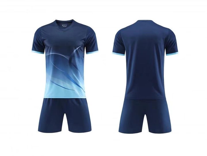 V-neck Short Sleeve Gradient Soccer Jersey – COMBO 1