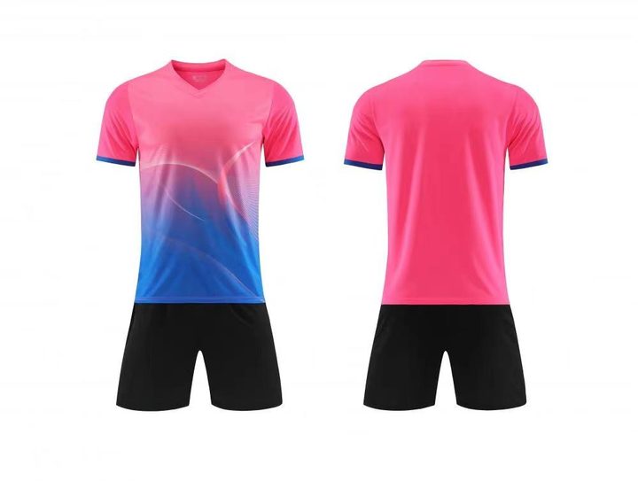 V-neck Short Sleeve Gradient Soccer Jersey – COMBO 2