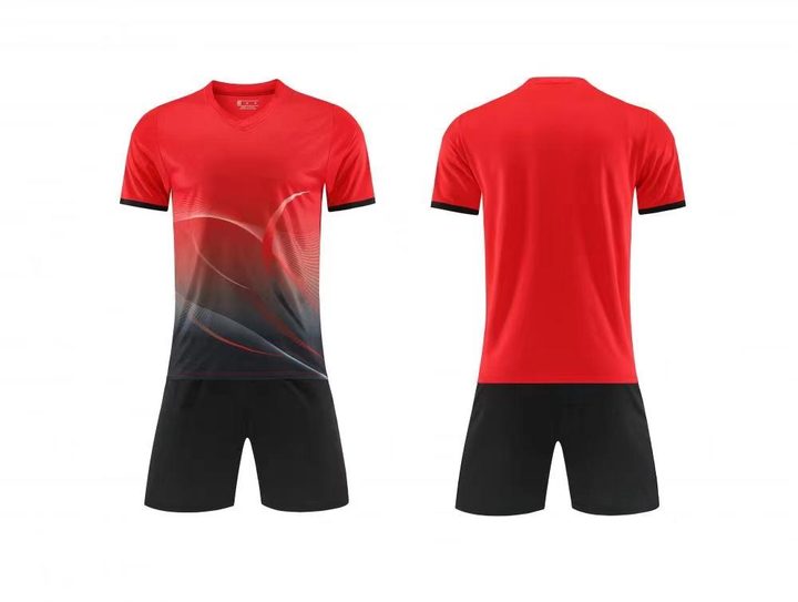 V-neck Short Sleeve Gradient Soccer Jersey – COMBO 4