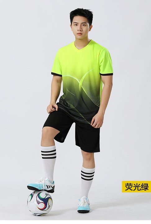 V-neck Short Sleeve Gradient Soccer Jersey – MODEL 1