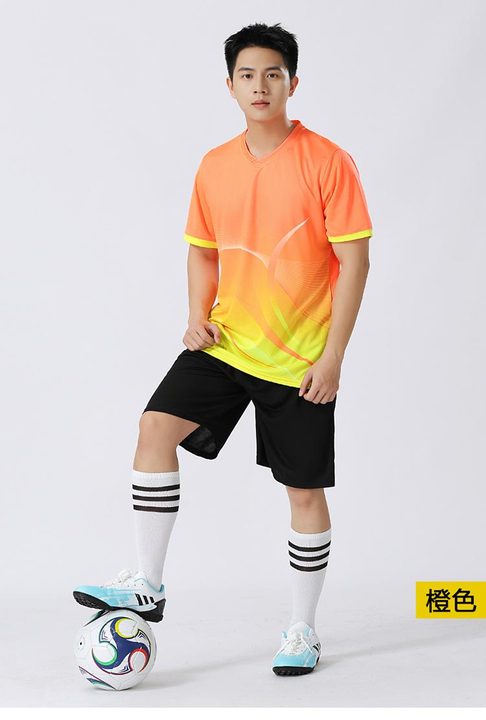 V-neck Short Sleeve Gradient Soccer Jersey – MODEL 2