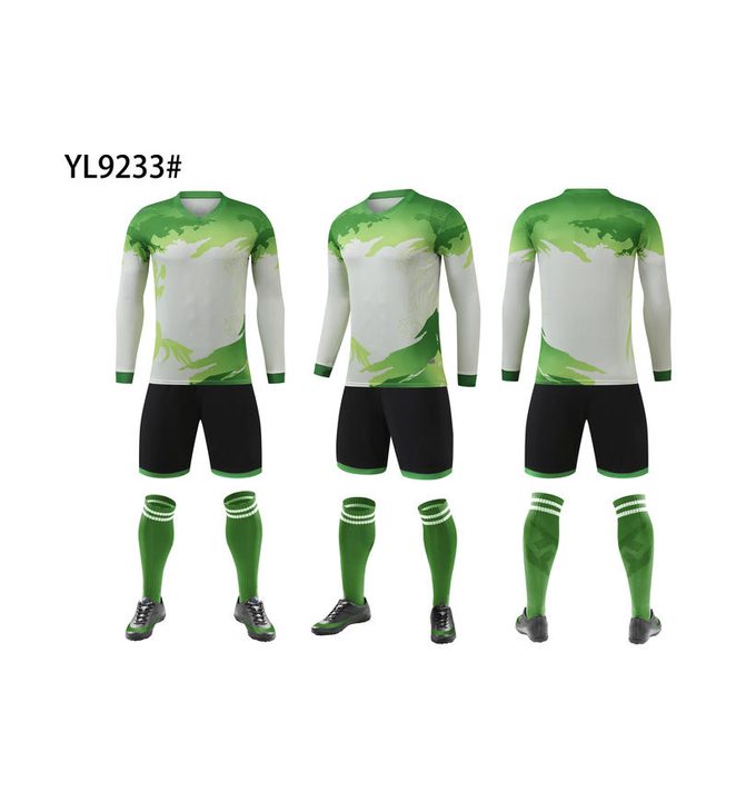 Tricou de fotbal, cu mânecă lungă, cu decolteu în V și cu blocuri de culoare – COMBO 2