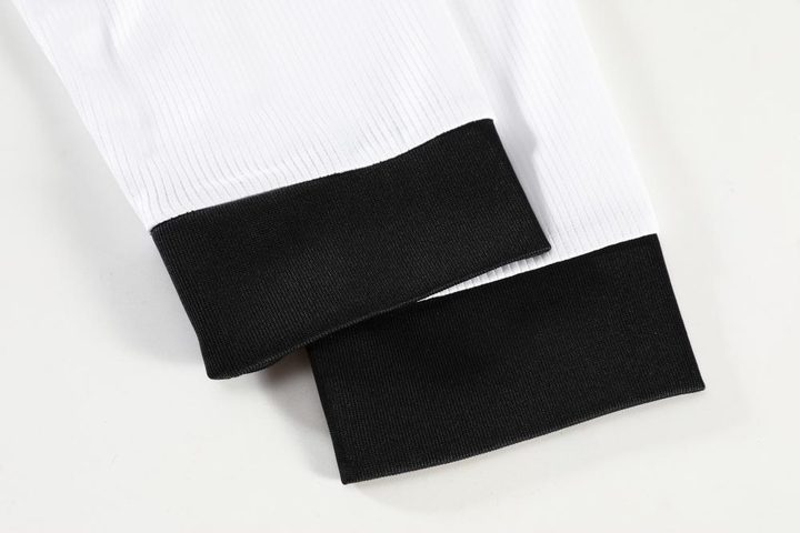 Tricou de fotbal, cu mânecă lungă, cu decolteu în V și cu blocuri de culoare – DETAIL 1