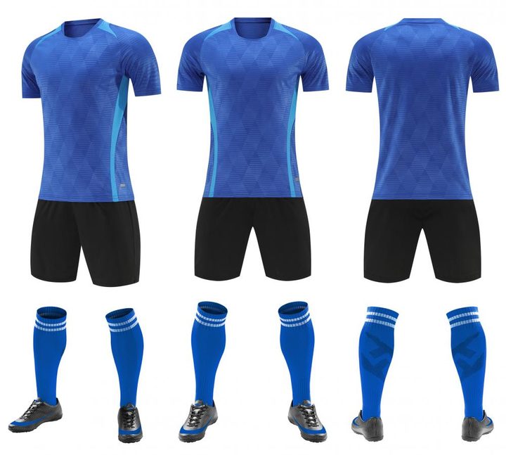 Maglia da calcio a maniche corte con girocollo con righe – COMBO 2