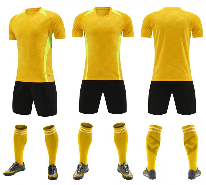 Maglia da calcio a maniche corte con girocollo con righe – COMBO 3