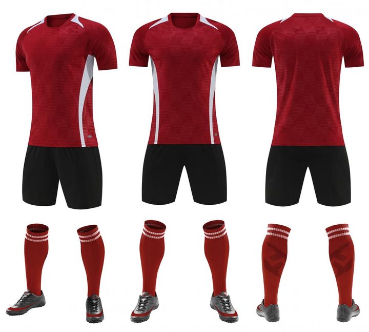 Maglia da calcio a maniche corte con girocollo con righe – COMBO 5