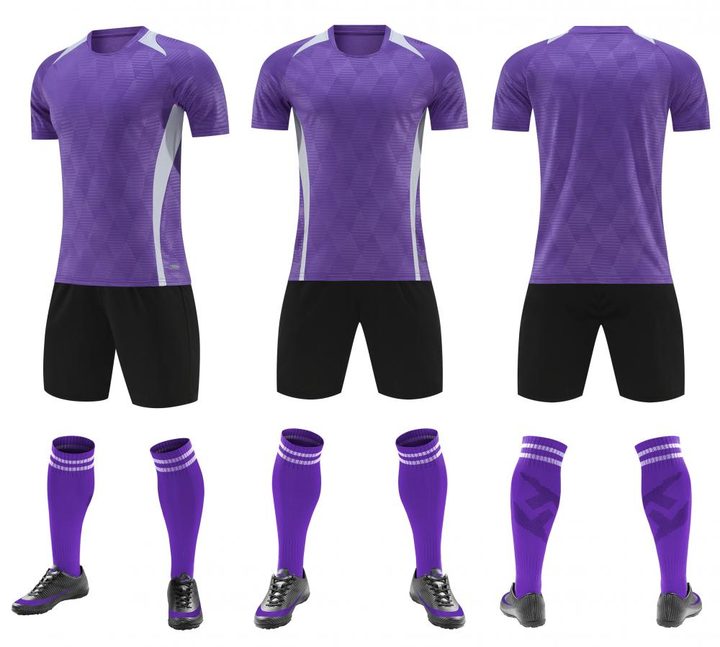 Maglia da calcio a maniche corte con girocollo con righe – COMBO 1