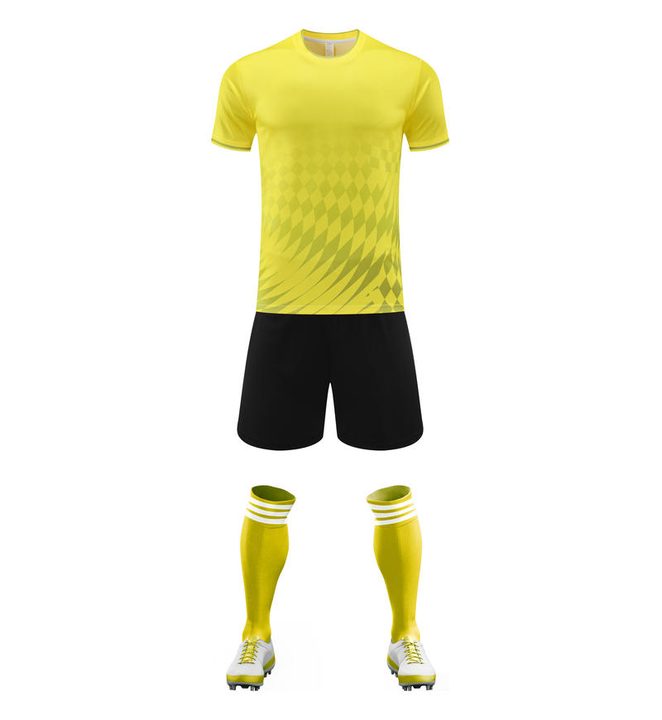 Camisa de futebol de manga curta com gola careca com degradê – FRONT 2