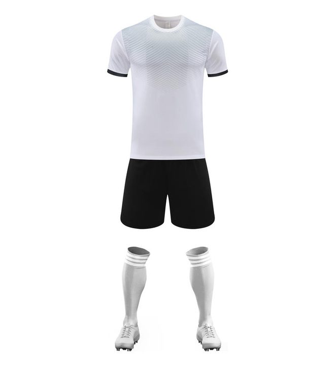Tricou de fotbal, cu mânecă scurtă, cu decolteu rotund și cu degrade – FRONT 3