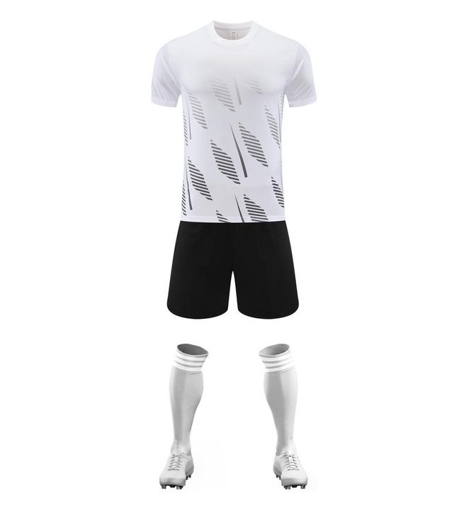 Maglia da calcio a maniche corte con girocollo con righe – FRONT 4