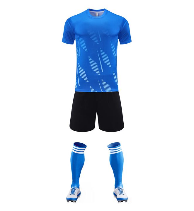 Maglia da calcio a maniche corte con girocollo con righe – FRONT 2