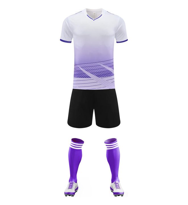 Maglia da calcio a maniche corte con scollo a V con sfumatura – FRONT 3