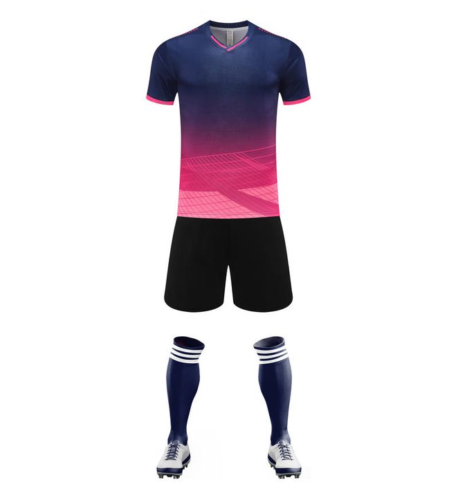 Maglia da calcio a maniche corte con scollo a V con sfumatura – FRONT 4