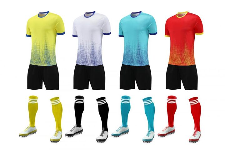 Maglia da calcio a maniche corte con girocollo con righe – MAIN