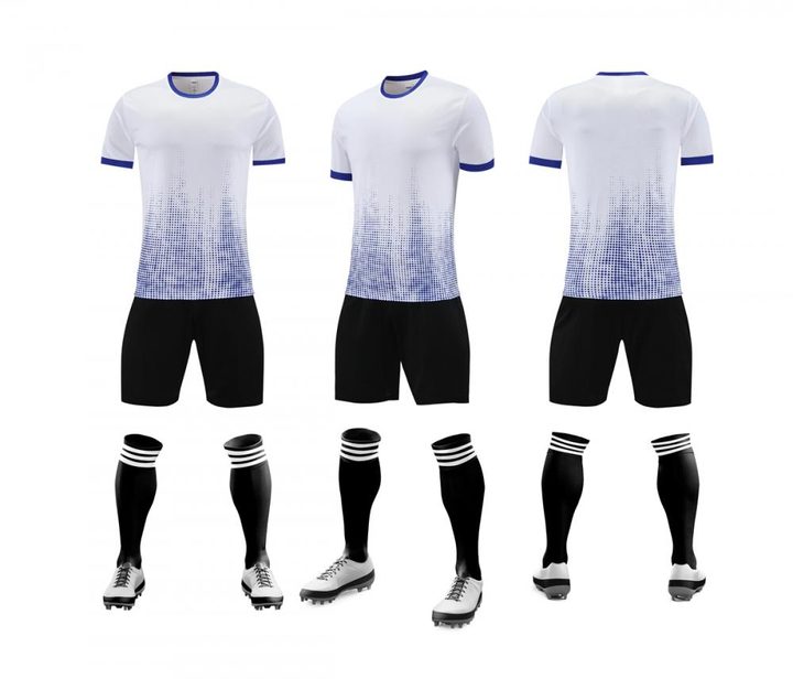 Maglia da calcio a maniche corte con girocollo con righe – COMBO 4