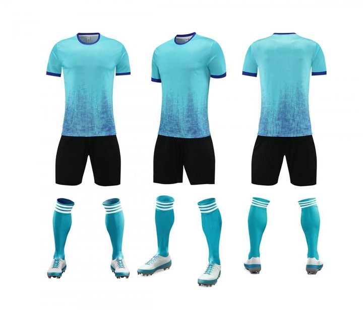 Maglia da calcio a maniche corte con girocollo con righe – COMBO 2