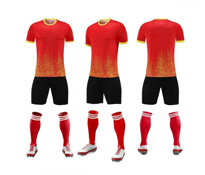 Maglia da calcio a maniche corte con girocollo con righe – COMBO 3